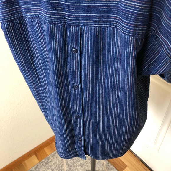 Madewell Courier Button-Back Shirt Cecile Stripe - Picture 5 of 6